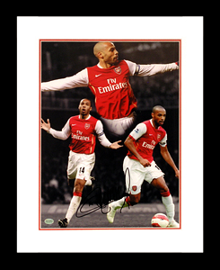 Thierry Henry signed 12x15 montage