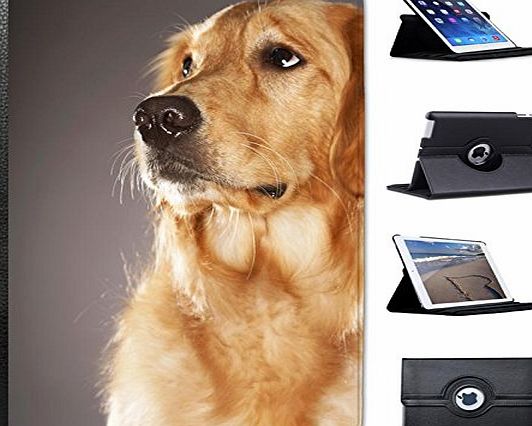 Fancy A Snuggle Golden Retriever Dog Side View For Apple iPad Mini amp; iPad Mini Retina Leather Folio Presenter Case Cover with Stand Capability