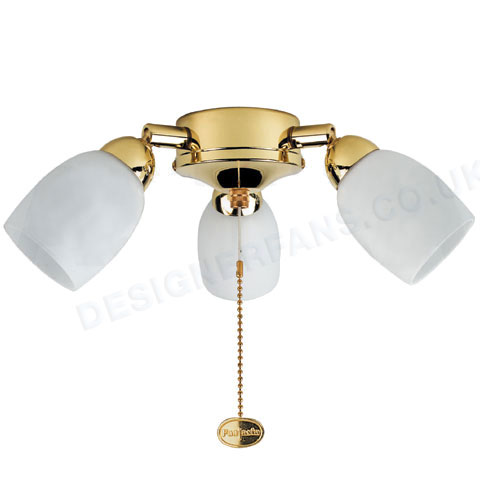 Fantasia Amorie polished brass ceiling fan light