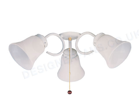 Belmont white ceiling fan light kit.
