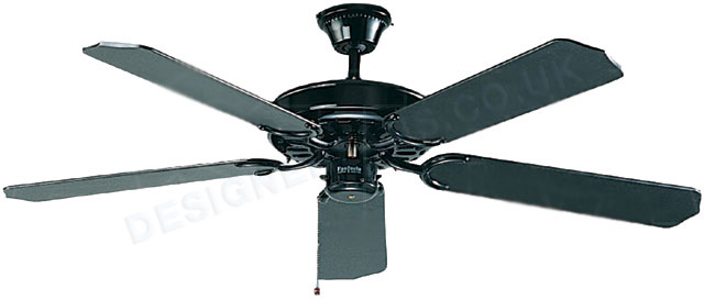 Classic 52 inch black ceiling fan.