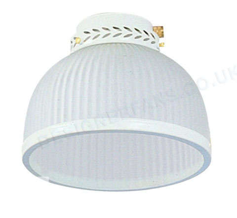 Dome white ceiling fan light kit.