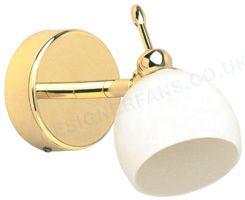 Florence polished brass halogen wall