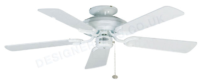 Mayfair 42 inch gloss white ceiling fan.