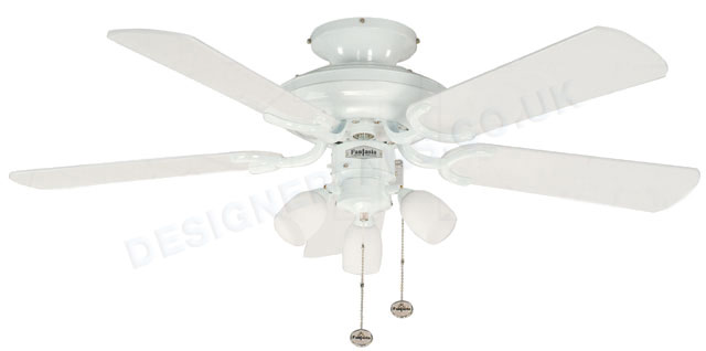 Mayfair 42 inch gloss white ceiling fan