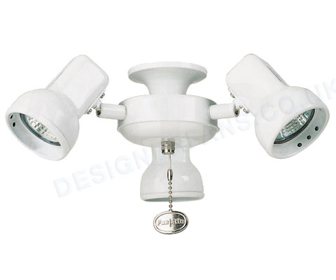 Fantasia Roma white ceiling fan light kit.
