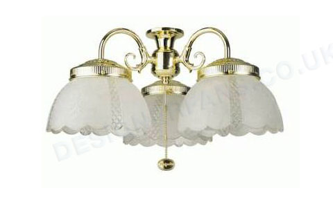 Fantasia Victorian polished brass ceiling fan