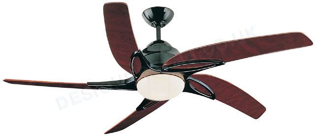 Fantasia Viper 54 inch black ceiling fan light.