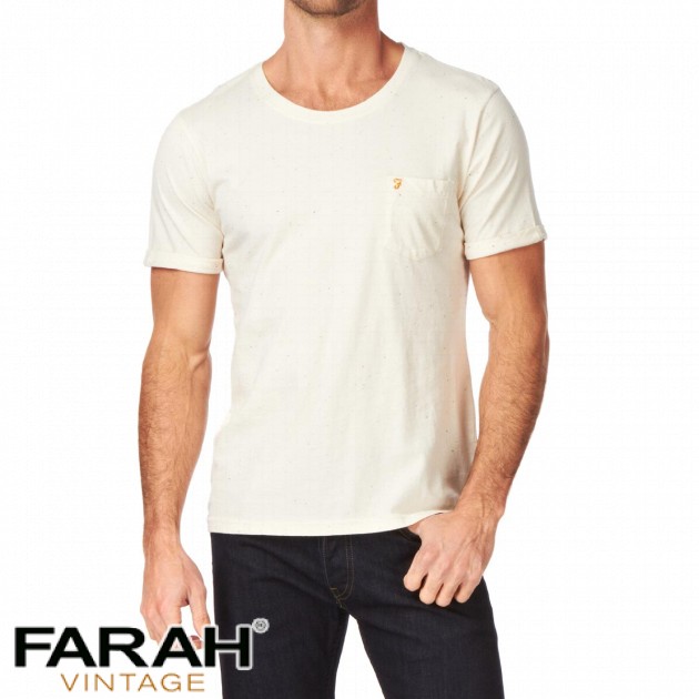 Mens Farah The Alvin T-Shirt - Ecru