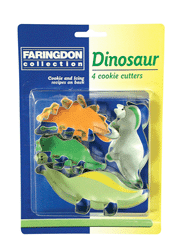 Farington Dinosaur Set Of 4 Cookie/Pastry Cutters