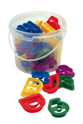 Set in container (set of 36) plastic Letters and