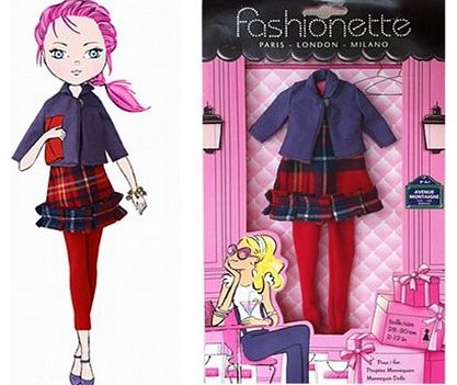 Fashionette - Look ``London`` - Outfits for 10.5 inch dolls : Monster High, Moxie Girlz, etc...
