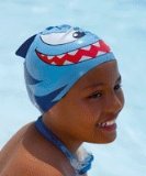 Fashy Childs Blue Silicone Fish Swimming Cap