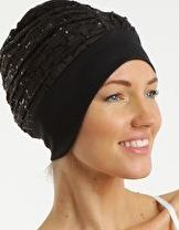 Fashy, 1294[^]185412 Exclusive Swim Cap - Black with Sequins