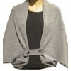 STUNNING GREY KNITTED CAPE