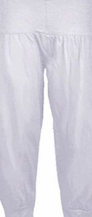 FAST TREND CLOTHING NEW Girls Harem Alibaba Pant Trouser Age 7-13 YEARS (9-10, White)