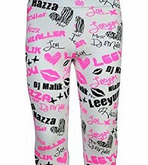 FAST TREND CLOTHING NEW Unofficial One Direction Crop Top/Leggings/ Midi Dresses With Autograph Print. AGE 7-13 Years (11-12, White Legging)