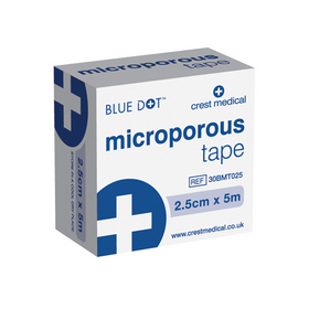 Blue Dot Microporous Tape 2.5cm x 5m Boxed