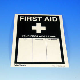 Sign First Aider 175 x 250mm Adhesive