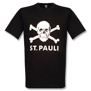 FC St Pauli 06-08 St Pauli Skull 1 Tee - Black