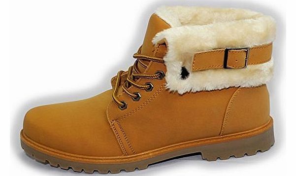 WOMENS COMBAT GRIP SOLE FUR LINED HI HIGH TOPS LADIES ANKLE DESERT HIKING BOOTS