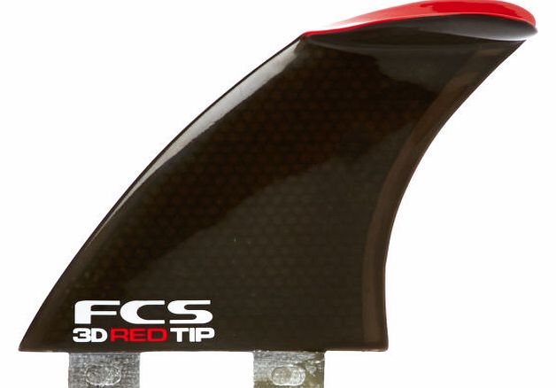 FCS 3D Tip Performance Core Fin Set - Red