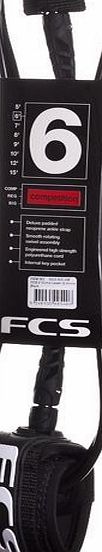 FCS Black Comp Leash - 6ft 0