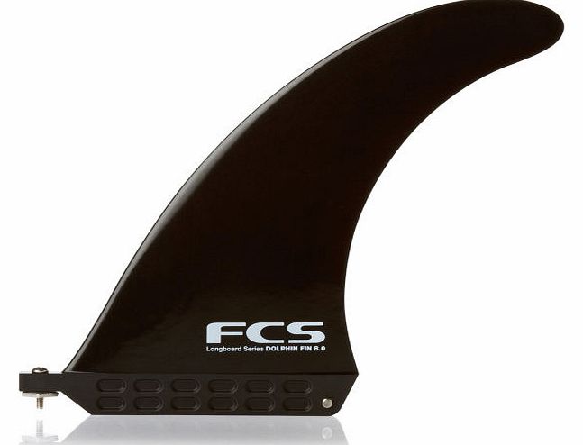 FCS Dolphin Natural Glass Flex 8inch Fin - Black