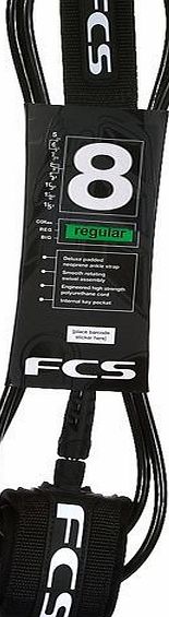 FCS Regular Leash Black - 8ft 0