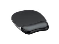 FELLOWES CRYSTAL BLACK MOUSEPAD and WRIST REST