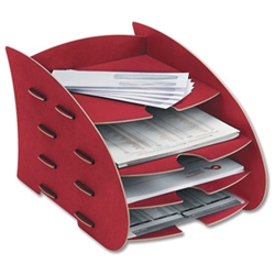 Fellowes Mutli-Letter Tray A4 Red Competition to