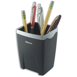 Office Suite Pencil Cup Pot Black-Grey