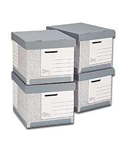 Fellowes R-Kive Pack of 4 Storage Boxes