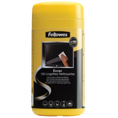 Fellowes Screen Cleaning Wipes Tub of 100 99703