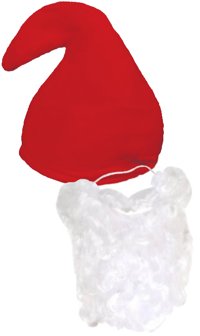 Felt Gnome Hat - Red with Beard