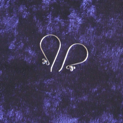 Femme Blue Bali Silver Earwires - 1 pair