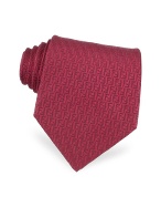 Fendi All Over Logo Woven Silk Tie