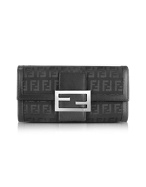 Forever Black Zucchino Canvas and Leather Flap
