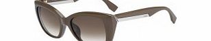 Fendi Ladies FF 0019-S 6QX DB Mud Brown Sunglasses