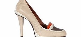 Fendi Nude and orange leather high heels