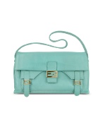 Turquoise Sweety Sweet Nappa Leather Baguette Bag