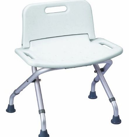 Lightweight folding shower seat chair with backrest