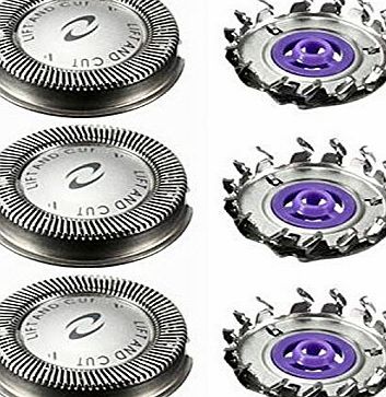 fenrad High Quality Shaver Head for Philips Norelco Replacement Foil amp; Cutter HQ3 HQ56 HQ55 HQ442 HQ300 HQ6 HQ916 Razor 3pcs
