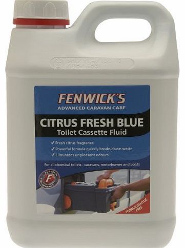 Fenwicks Citrus Fresh Toilet Cassette Fluid - Blue, 2.5 Litre