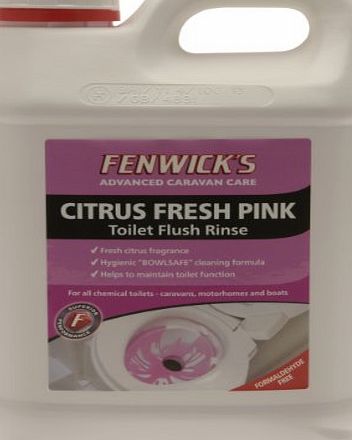 Fenwicks Citrus Fresh Toilet Flush Rinse - Pink, 2.5 Litre