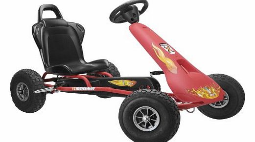 Air Racer Pneumatic Tyres Go Kart (Red)