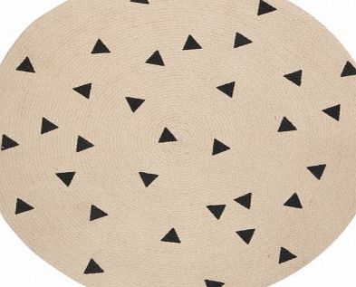 Ferm Living Black Triangles Round Rug D100 cm `One size