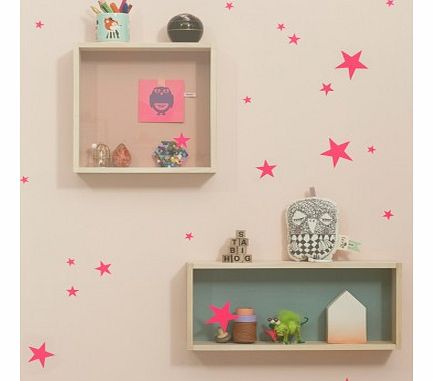 Group of stars sticker - fluorescent pink `One