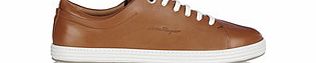 Ferragamo Riviera brown leather sneakers