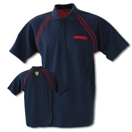 Piped Polo Navy